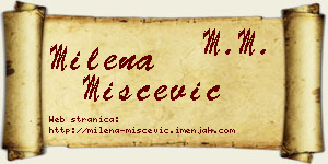 Milena Miščević vizit kartica